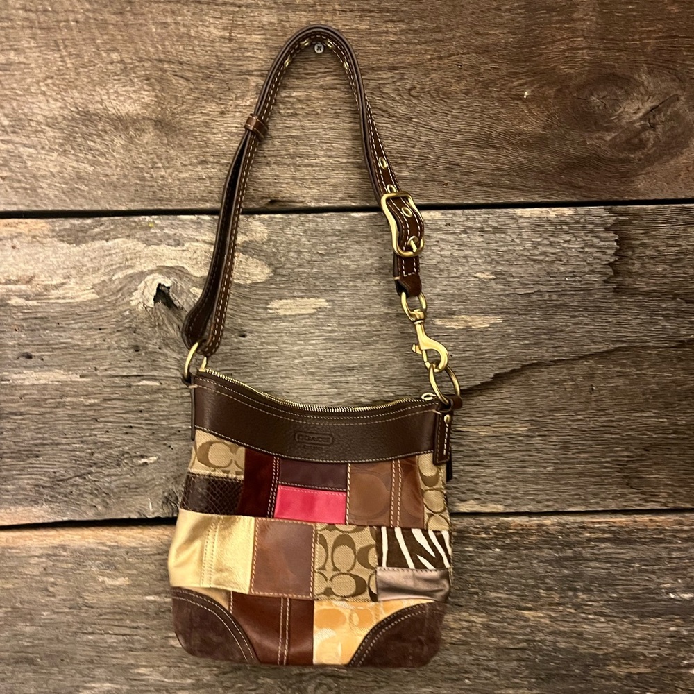 Coach Patchwork Brown and Tan Women's Bag